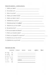 english worksheets worksheet for 7 and 8 year olds
