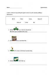 English Worksheet: Determiners