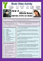 Music Video Activity - Empire State Of Mind (By Jay-Z & Alicia Keys) - CITIES