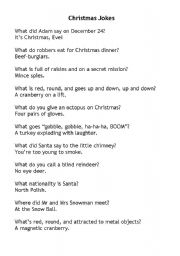 English Worksheet: Fun at Christmas