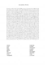 English Worksheet: Christmas Word Search