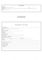 English Worksheet: intervi