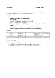 English Worksheet: vocabulary assignment