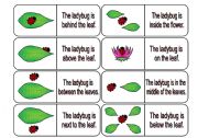 Where is the Ladybug? Preposition Dominoes Part 2 (64 cards in all with review wheels and bookmarks)