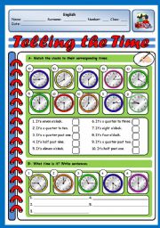 TELLING THE TIME (2 PAGES)