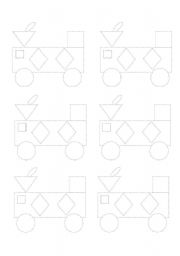 English worksheet: Train shape