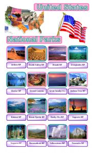 English Worksheet: U.S. National Parks