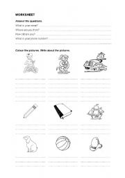 English Worksheet: Worksheet