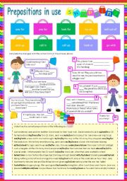 Prepositions in use (1) Shopping (Fully editable)