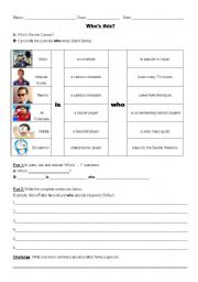 English worksheet: Celebrity Description 2