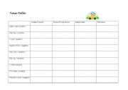 English worksheet: TEnse Table