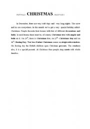 English Worksheet: christmas