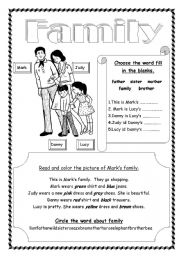 Family - ESL worksheet by saifonduan