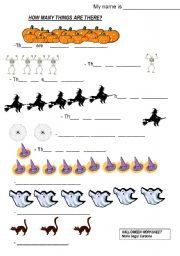 English Worksheet: There is/ There are Halloween