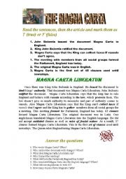 English Worksheet: The Magna Carta