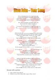 Valentines Day: Your Song by Elton John