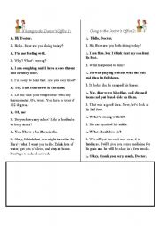 Doctor´s Office Conversations - ESL worksheet by melester