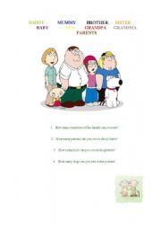 English Worksheet: Family vocabulary