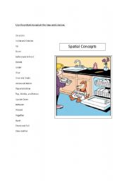English worksheet: Spacial concepts 