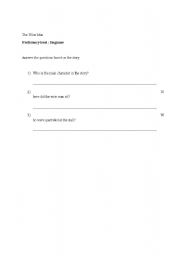 English Worksheet: the wise men story questions...