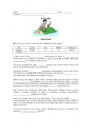 English Worksheet: FLOODING