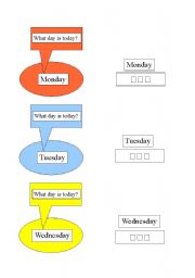 English Worksheet: Days of the Week English - Chinese