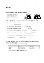 English worksheet: Informative Comparative of adjectives