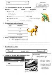 English worksheet: Dinosaur