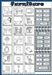 English Worksheet: furniture (2)
