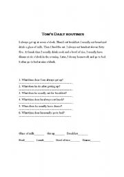 English Worksheet: text