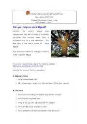 English Worksheet: environment - save miguel