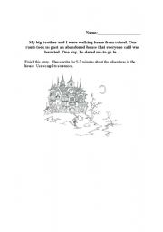 English worksheet: Scary Story