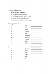 English Worksheet: Grammar Test - Grade 2 