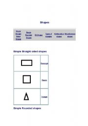 English Worksheet: shapes