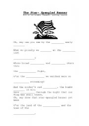 English worksheet: The Star Spangled Banner