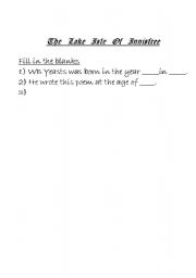 English worksheet: inisfree