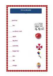 English worksheet: use    a      or      an