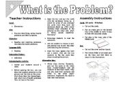 English Worksheet: What is The Problem? [Sentence Matching Activity - 10 cards-20 halves]