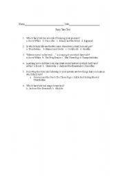 English Worksheet: Fairy Tale tese