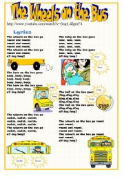 English Worksheet: The Wheels on the Bus