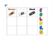 English worksheet: Colors (color,cut & paste)