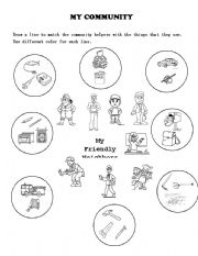 English Worksheet: MY FRIENDLY NEIGHBORS