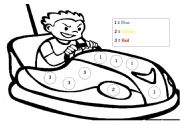 English worksheet: Colouring by number TEACCH Task