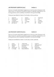 English Worksheet: Ask the right question (Jobs)