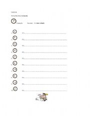 English Worksheet: time