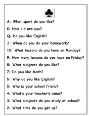 English Worksheet: school