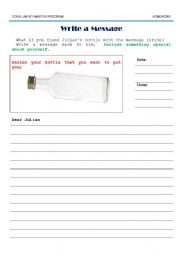 English Worksheet: Write a Message