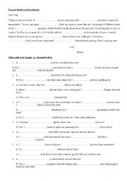 English Worksheet: Present Perfect and Past Simple