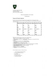 English worksheet: possessives