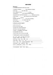 English worksheet: Past Simple was/ were